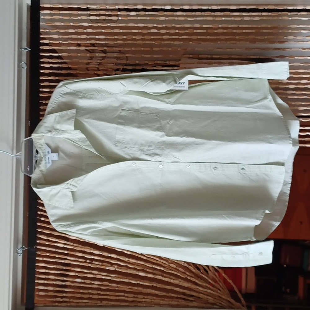 Old Navy Womens Pale Green Casual Button Down Shirt